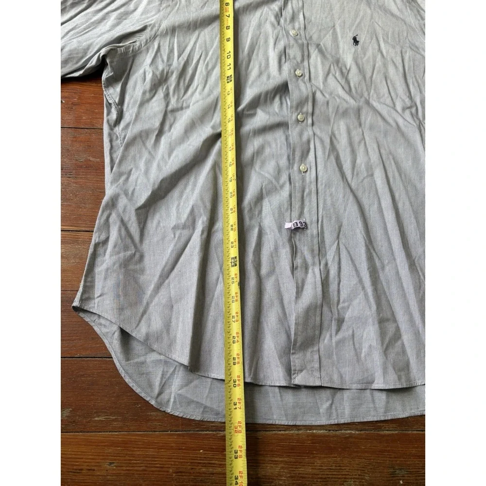 Polo Ralph Lauren Shirt Mens 17 / 34/35 Blue M Andrew Classic‎ Fit Button Up